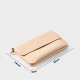  Ví Yuumy ( Thời trang nữ dáng ngang kèm dây đeo chéo - Ví da Seasand YV112K ) - Kem 