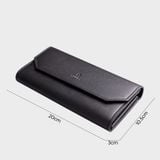  Ví Yuumy (  Thời trang nữ cầm tay dáng dài - Ví da Seasand YV76D )Màu đen 