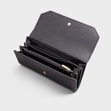  Ví Yuumy (  Thời trang nữ cầm tay dáng dài - Ví da Seasand YV76D )Màu đen 