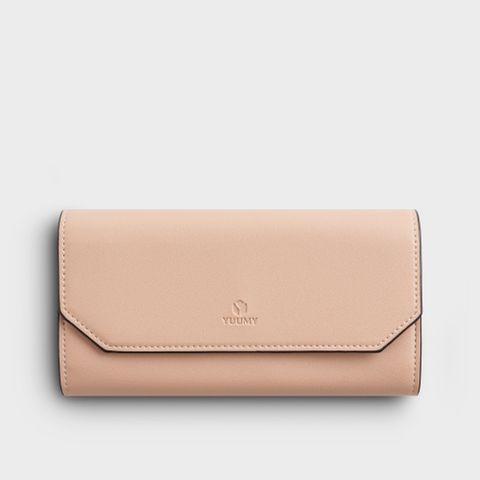 Ví dài nữ cầm tay nắp gập Yuumy Seasand YV76K - Kem