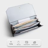  Ví Yuumy (  Thời trang nữ cầm tay dáng dài - Ví da YV76XA ) Màu xanh nhạt 