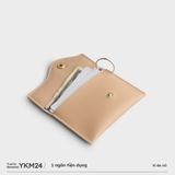  Ví Yuumy ( Thời trang nữ đựng namecard đa năng - Móc khóa da Seasand YMK24K ) - Kem 