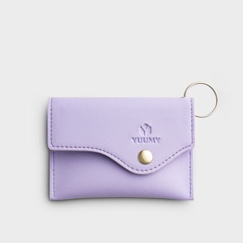 Ví mini đựng namecard đa năng móc khóa Yuumy Seasand YMK24TM màu tím