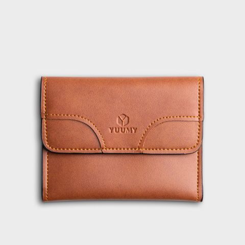  Ví Yuumy (  Thời trang nữ dáng ngắn - Ví da Mellow YV40BD ) bò đậm 