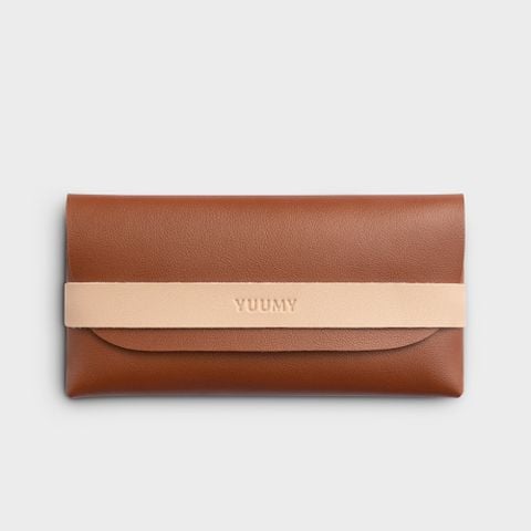 Ví Yuumy (Thời trang nữ tiện lợi đựng mắt kính - Ví da Ripple YV121B) màu bò