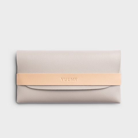 Ví Yuumy (Thời trang nữ tiện lợi đựng mắt kính - Ví da Ripple YV121XM) màu xám