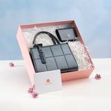  Túi Yuumy ( Thời trang nữ túi đeo chéo da + ví mini -  Bộ quà tặng túi xách Rạng Rỡ YHQ02DT ) - Đen ngọc trai 