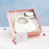 Túi Yuumy ( Thời trang nữ túi đeo chéo da + ví mini -  Bộ quà tặng túi xách Nâng Niu YHQ01TT ) - Trắng ngọc trai 