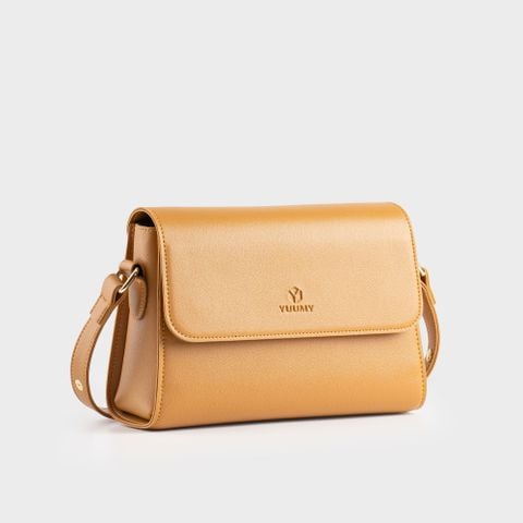 Túi Yuumy ( Thời trang nữ size 21 - Túi đeo chéo da YN155V ) - Vàng