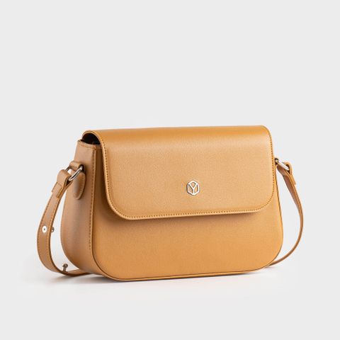 Túi Yuumy ( Thời trang nữ 23  - Túi đeo chéo da YN162V ) - Vàng