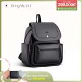  Balo Yuumy ( Thời trang nữ cỡ trung - Balo da Seasand YBA68D ) Màu đen 