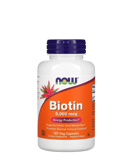 Now Foods Viên Uống Hỗ Trợ Mọc Tóc Biotin 5000mcg 120 Viên