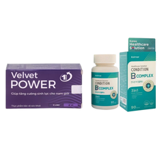 Combo Hauora Velvet Power Và Kolmar B Complex Hỗ Trợ Tăng Cường Sức Khỏe Nam Giới, Giảm Mệt Mỏi Và Hỗ Trợ Thần Kinh
