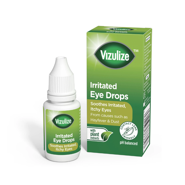 Vizulize Irritated Dung Dịch Nhỏ Mắt Giảm Kích Ứng, Làm Dịu Mắt Bị Tác Động Bởi Ánh Sáng Chói 10ml