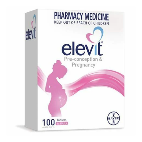 Viên Uống Vitamin Tổng Hợp Mẹ Bầu Elevit Mỹ 100 Viên