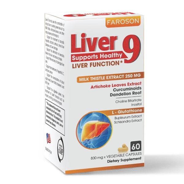 Faroson Viên Uống Giải Độc Gan Liver 9 Silymarin 200mg