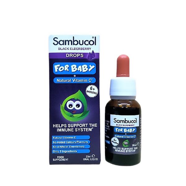 Sambucol Siro Drops Hỗ Trợ Tăng Sức Đề Kháng Cho Bé 20ml