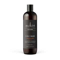 Sukin Sữa Tắm Bổ Sung Năng Lượng 3 trong 1 Dành Cho Nam For Men 3 - in - 1 Wash Energising 500ml