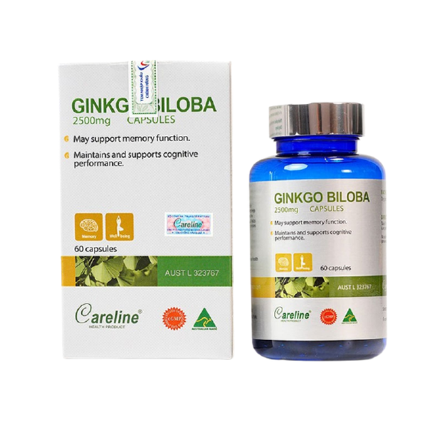 Careline Viên Uống Bổ Não Ginkgo Biloba 2500mg 60 Viên