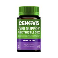 Cenovis Viên Uống Chiết Suất Từ Cây Sữa Kế 7000mg Hỗ Trợ Chức Năng Gan Liver Support Milk Thistle 75 Viên