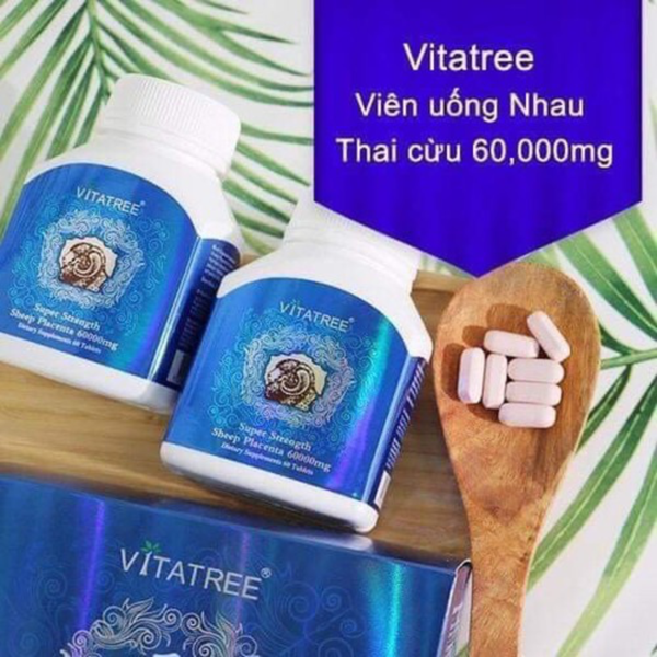 Vitatree Viên Nhau Thai Cừu Super Strength Sheep Placenta 60000mg 120 Viên