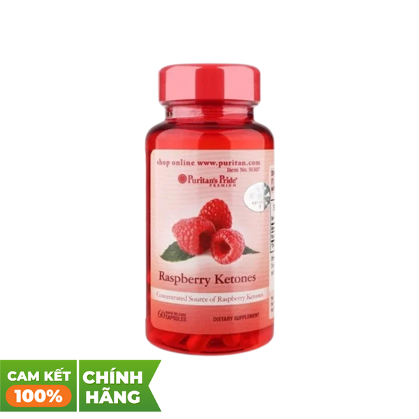 Puritan's Pride Viên Uống Hỗ Trợ Giảm Cân Raspberry Ketones 100mg 60 Viên