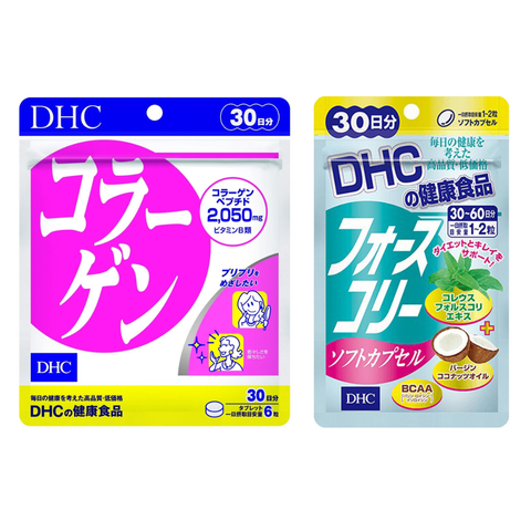 Combo Da Đẹp Dáng Thon - DHC Collagen 30 Ngày, DHC Giảm Cân Dầu Dừa 30 Ngày