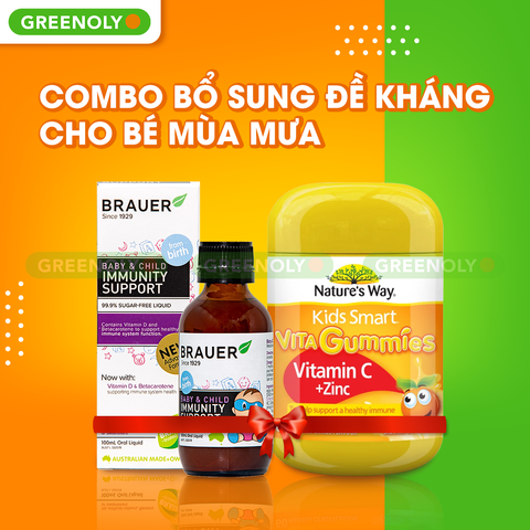 Combo Nature's Way Brauer Bổ Sung Đề Kháng Cho Bé Mùa Mưa - Chuyển Mùa