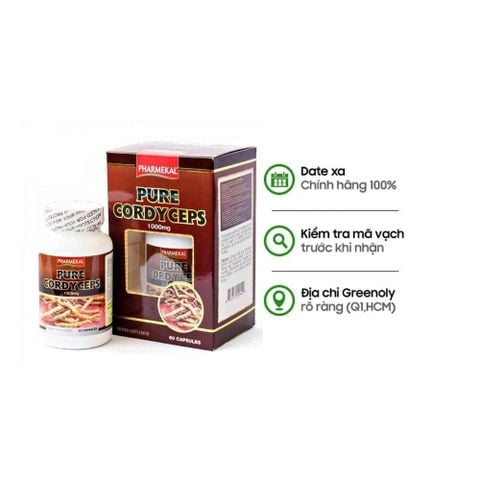 Pharmekal Viên Uống Đông Trùng Hạ Thảo Pure Cordyceps 60 Viên