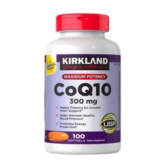 Kirkland Viên Uống Bổ Sung CoQ10 300mg Hỗ Trợ Tim Mạch 100 Viên