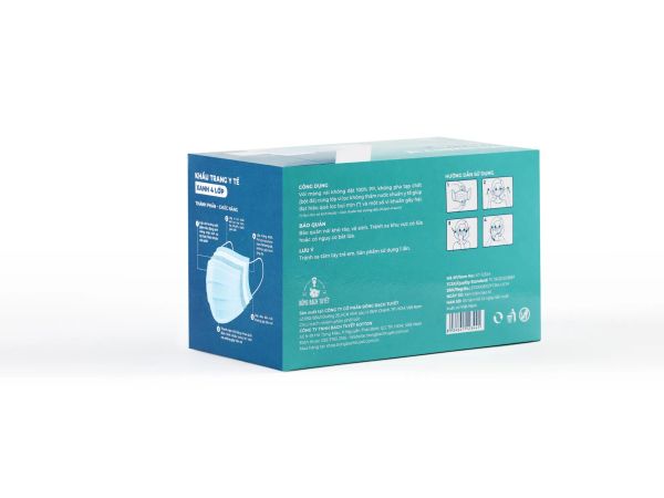 Bông Bạch Tuyết Khẩu Trang Người Lớn 4 Lớp Hộp 50 Cái
