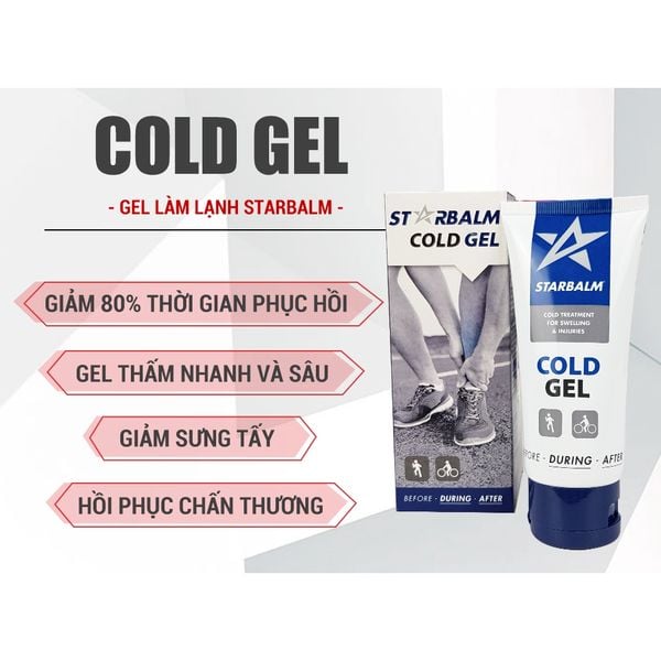 Starbalm Gel Làm Lạnh Hỗ Trợ Giảm Sưng, Thư Giãn Cơ Bị Làm Việc Quá Sức, Phục Hồi Da Từ Vết Thâm Tím Tuýp 100ml
