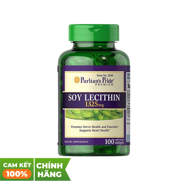 Puritan's Pride Tinh Chất Mầm Đậu Nành Soy Lecithin 1325 Mg 100 Viên