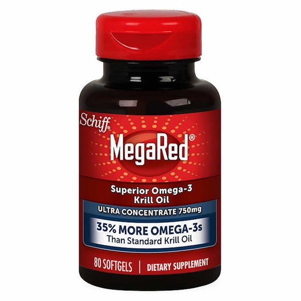 Schiff Dầu Nhuyễn Thể Hỗ Trợ Tim Mạch MegaRed Ultra Krill Oil 750mg 80 Viên