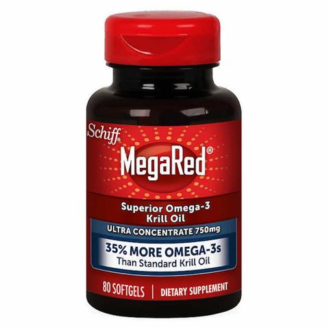 Schiff Dầu Nhuyễn Thể Hỗ Trợ Tim Mạch MegaRed Ultra Krill Oil 750mg 80 Viên