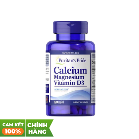 Puritan's Pride Viên Bổ Sung Calcium Magnesium Vitamin D3 100 Viên