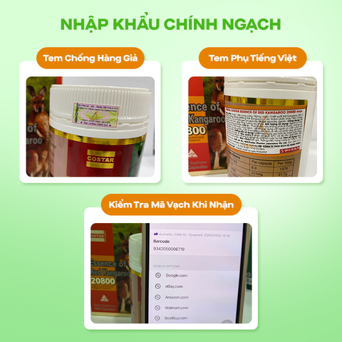 Combo 2 Hộp Hỗ Trợ Phái Mạnh Essence Of Kangaroo 20800max - Costar Của Úc Chính Hãng 100 Viên