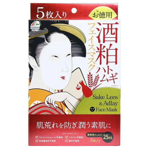 Sake Lees & Adlay Face Mask Mặt Nạ Bã Rượu 5 Miếng