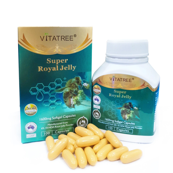 HSD 28/02/2025 Vitatree Sữa Ong Chúa Super Royal Jelly 1600mg 100 Viên