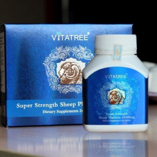 Vitatree Viên Nhau Thai Cừu Super Strength Sheep Placenta 60000mg 120 Viên