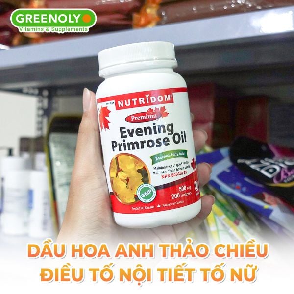 David Health Dầu Hoa Anh Thảo Chiều Điều Tố Nội Tiết Tố Nữ Evening Primrose Oil 200 Viên