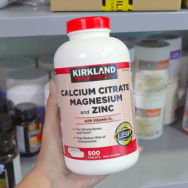 Kirkland Viên Uống Bổ Sung Tổng Hợp Canxi, Magie & Kẽm Signature Calcium Citrate Magnesium And Zinc 500 Viên