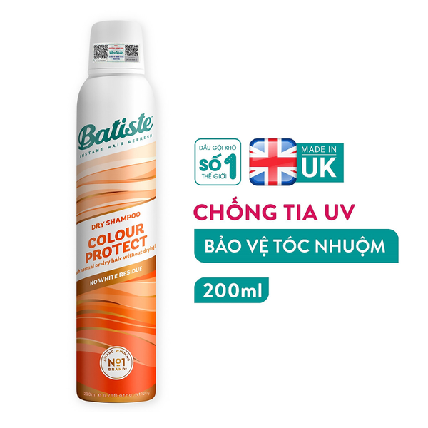 Batiste Dầu Gội Khô Batiste Ngăn Tia UV Dry Shampoo Colour Protect 200ml