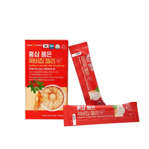 Cana Young Thạch Tổ Yến Hồng Sâm Swallow's Nest Jelly Red Ginseng 10 Gói