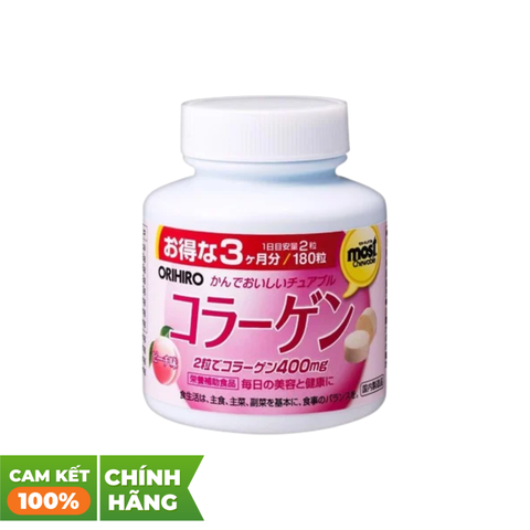 Orihiro Viên Nhai Bổ Sung Collagen Most Chewable 180 Viên