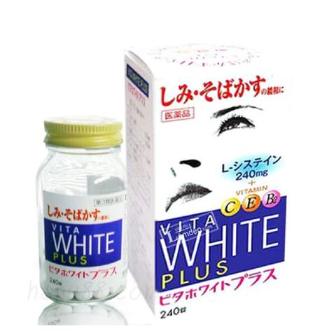Vita White Plus Hỗ Trợ Trắng Da, Cải Thiện Nám, Tàn Nhang 240 Viên