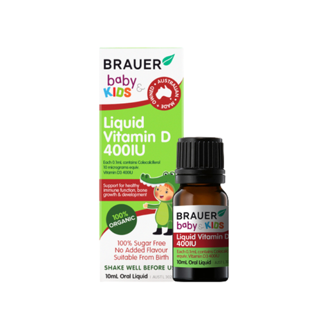 Brauer Nước Uống Bổ Sung Vitamin D Cho Trẻ Liquid Vitamin D 400IU 10ml