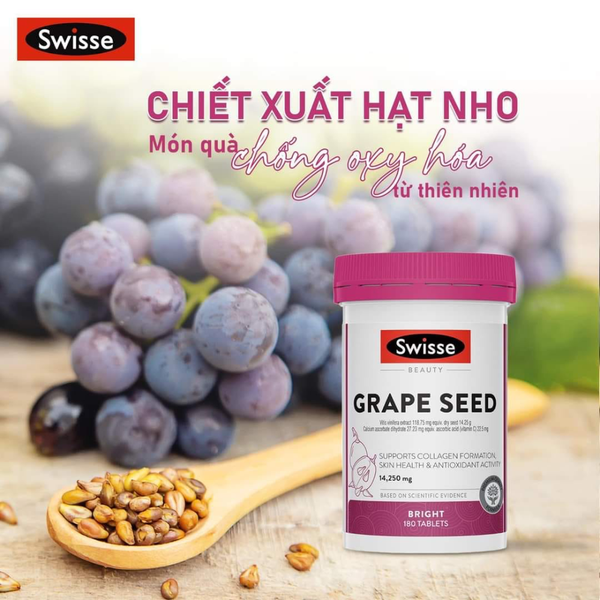 Swisse Viên Uống Chống Oxy Hóa 14,250mg Grape Seed