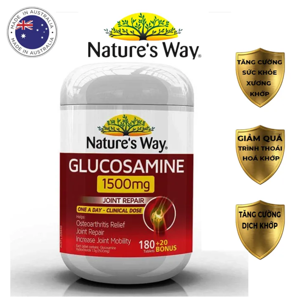 Nature’s Way Viên Uống Hỗ Trợ Khớp Glucosamine 1500mg 180 + 20 Viên