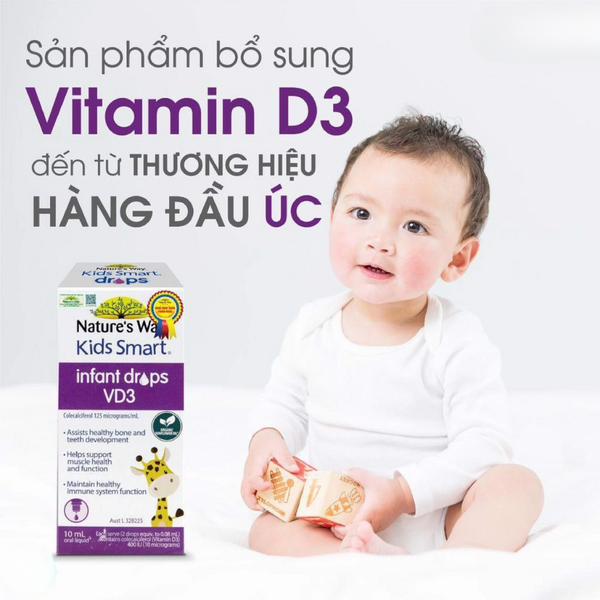 Nature’s Way Bổ Sung Vitamin D3 Cho Trẻ Kids Smart Infant Drops VD3